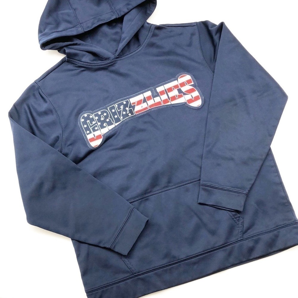 Sport-Tek Grizzles navy blue hooded sweatshirt